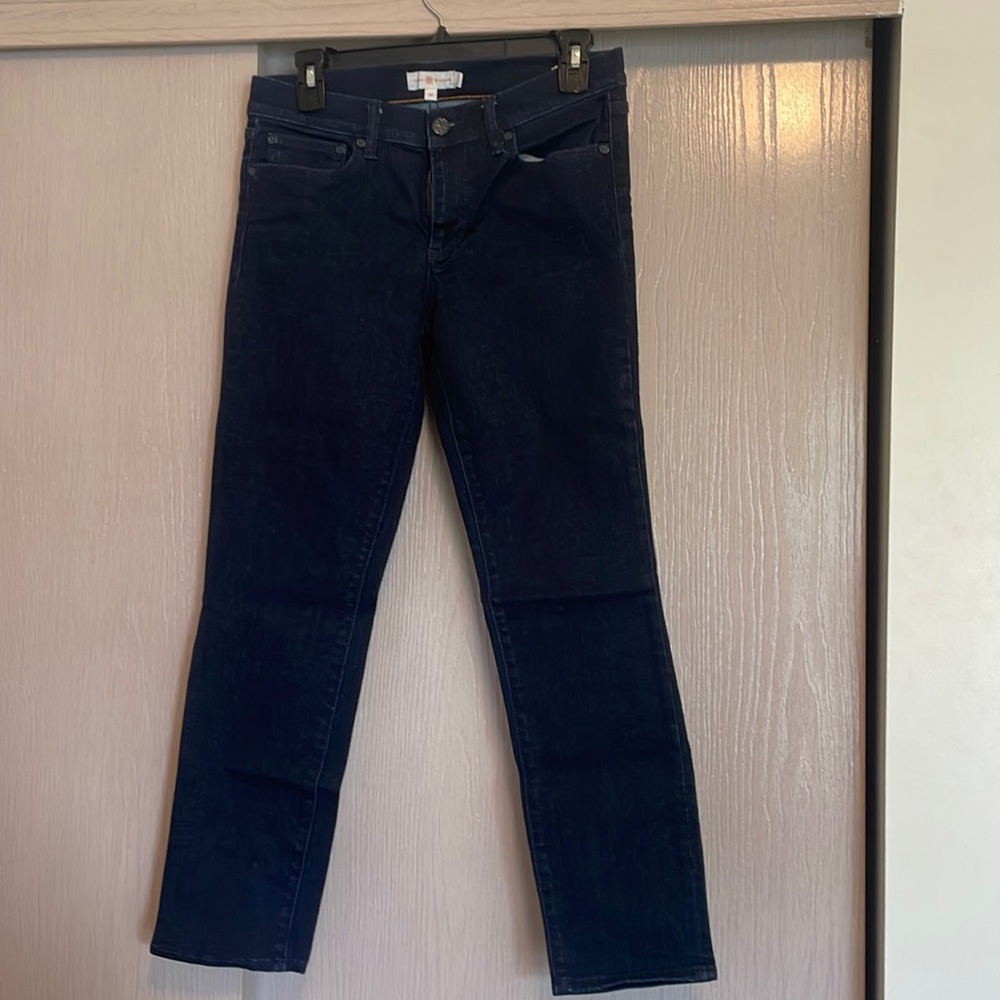 Tory Burch dark wash crop jeans